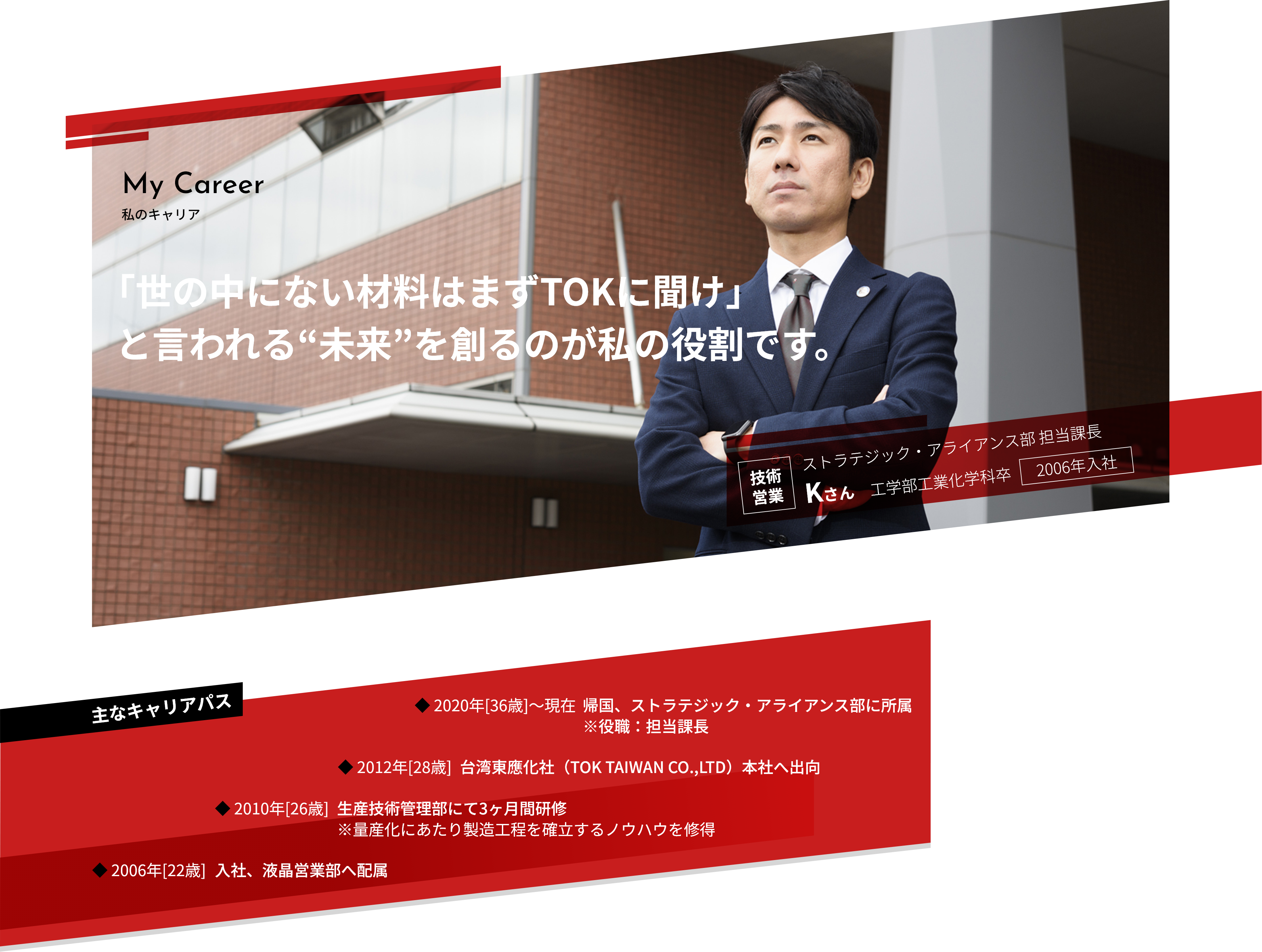 「世の中にない材料はまずTOKに聞け」と言われる“未来”を創るのが私の役割です。